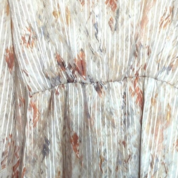 White House Black Market Elegant Multicolor Pleated Dress With Stretch - Sz 0-4 - Picture 6 of 10